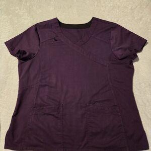 Women's Purple V-Neck Scrub Set